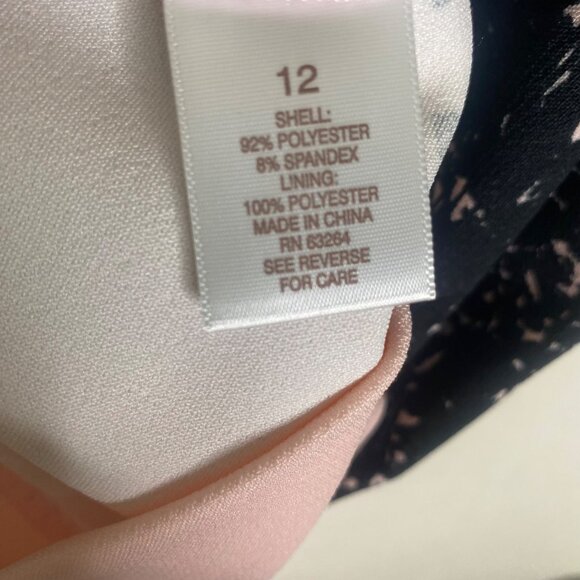 Luxe By Carmen Marc‎ Valvo Dress Size 12 Pink Black Fit & Flare - Picture 4 of 14